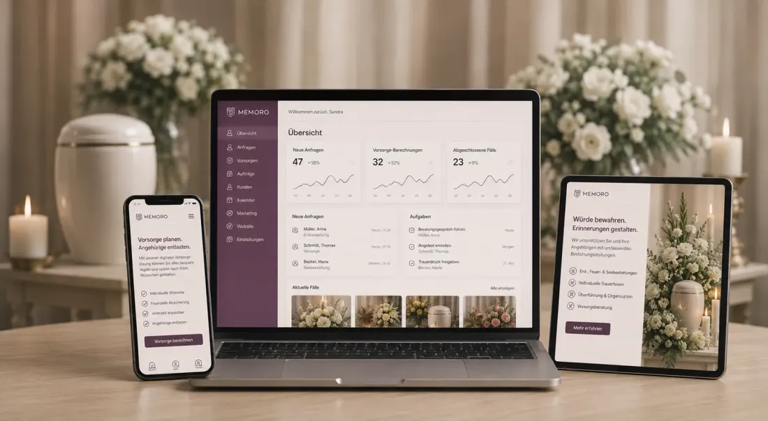 Die Vorsorge-Software auf Laptop, Tablet und Smartphone